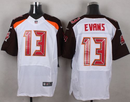 Nike Buccaneers #13 Mike Evans White Men's Stitched NFL New Elite Jersey - Click Image to Close
